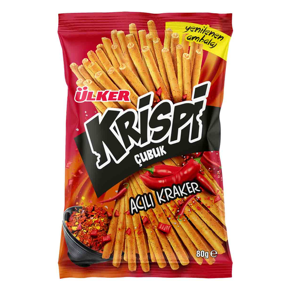 Krispi Acılı Çubuk Kraker 80Gr