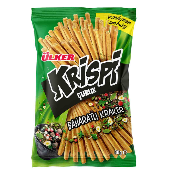 Krispi Baharatlı Çubuk Kraker 80Gr
